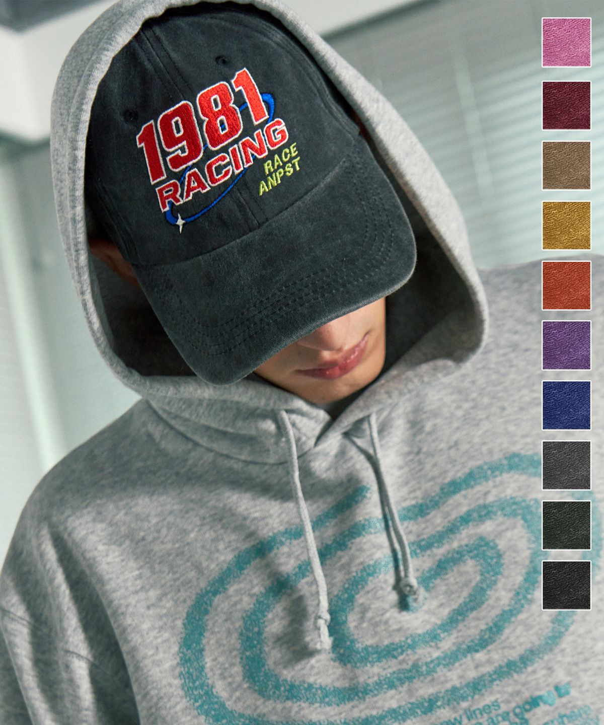 엔피스튜디오(NP STUDIO) 레이싱 피그먼트 워시드 볼캡 10Ccolor