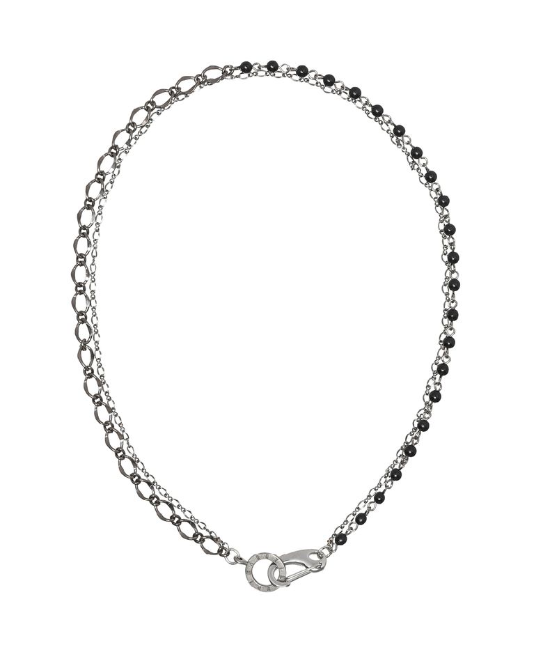 (2way) Dark Chain Layered Necklace