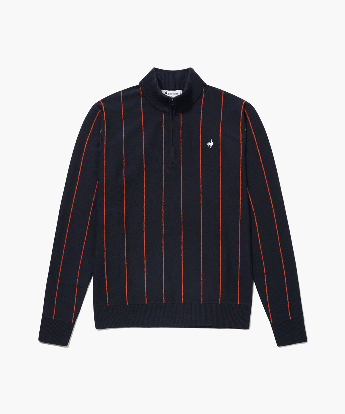 르꼬끄 골프(LECOQ GOLF) 남성 스트라이프 반집업 스웨터 _NAVY GQ321MKP93