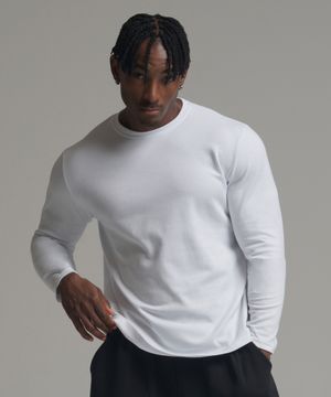 머슬핏 이지 롱 슬리브 - 화이트