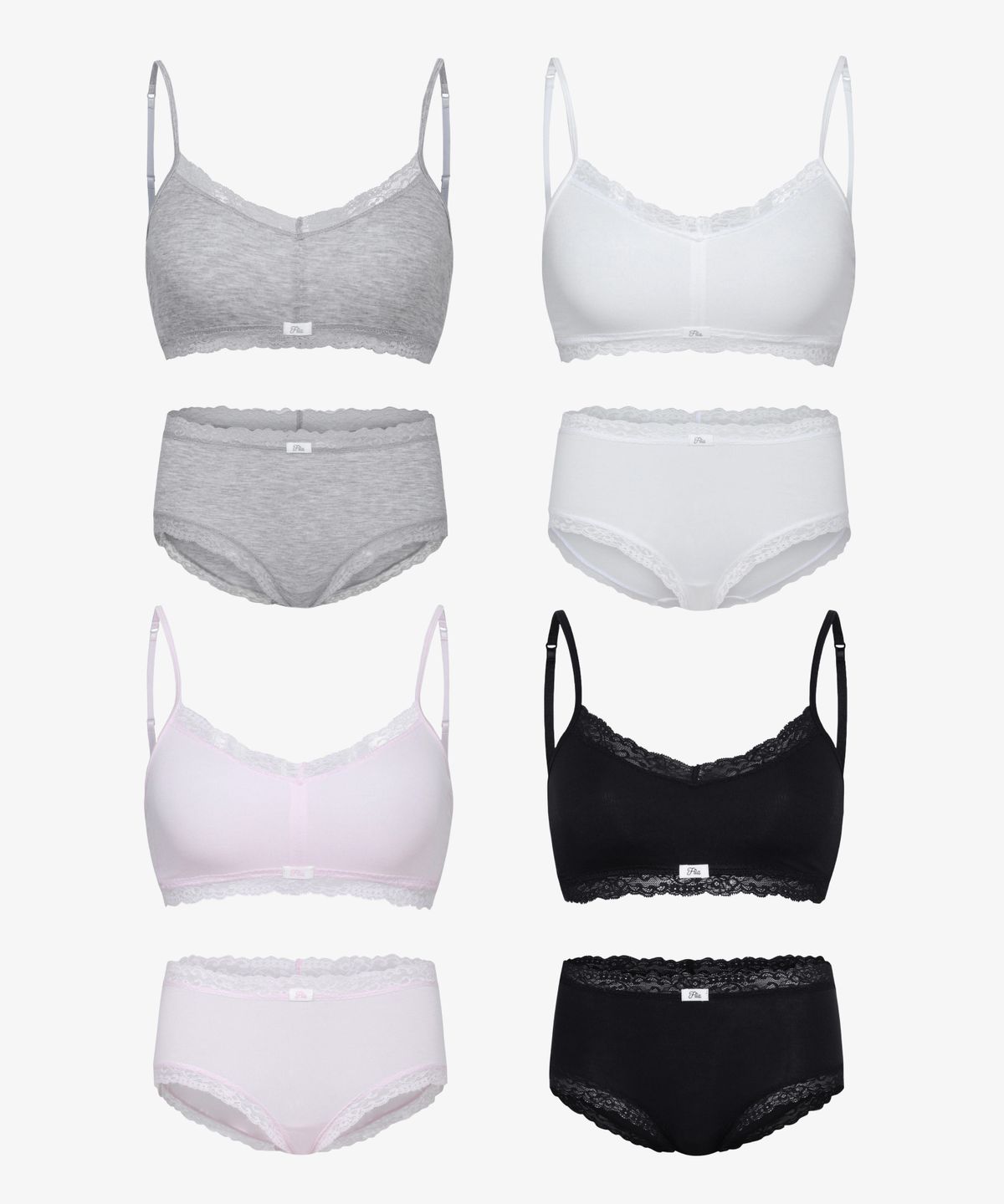휠라언더웨어(FILA UNDERWEAR) [세트] 러버스 스쿱넥 브라+팬티 3종 택1 세트 6colors(FI261BR01F008067)
