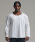머슬핏 U넥 롱 슬리브 - 화이트