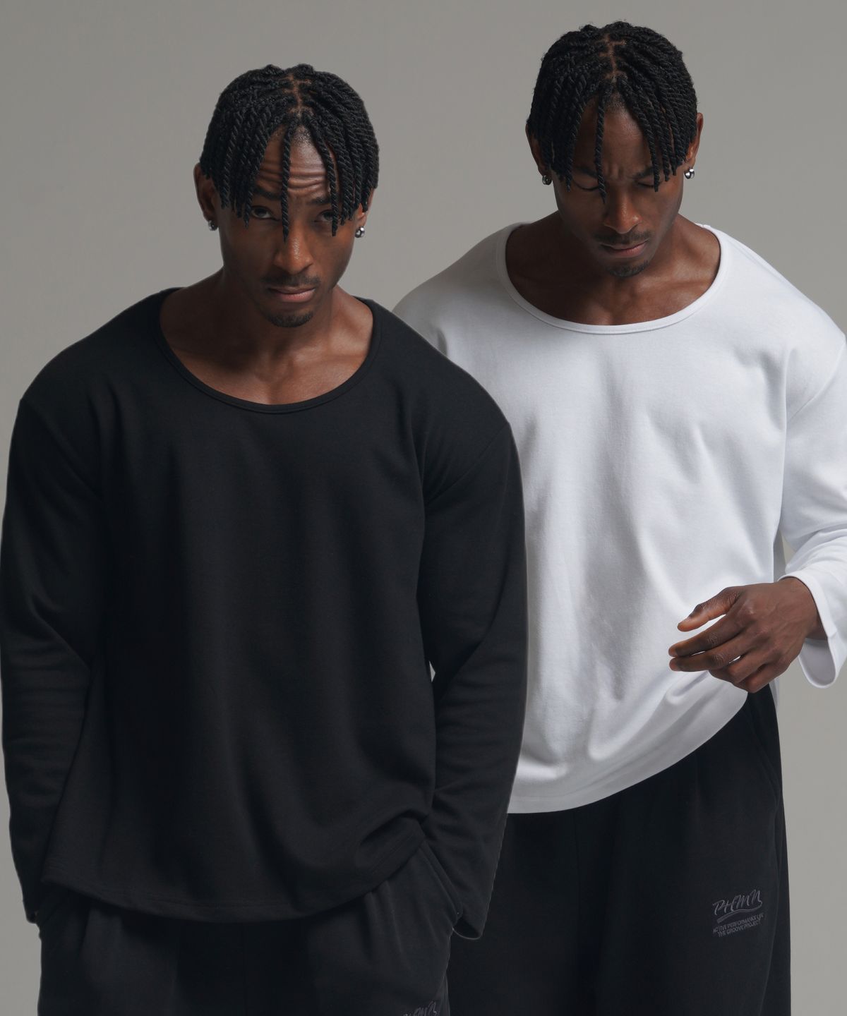 페르메논(PHERMENON) [2PACK] 머슬핏 U넥 롱 슬리브 (3COLOR)