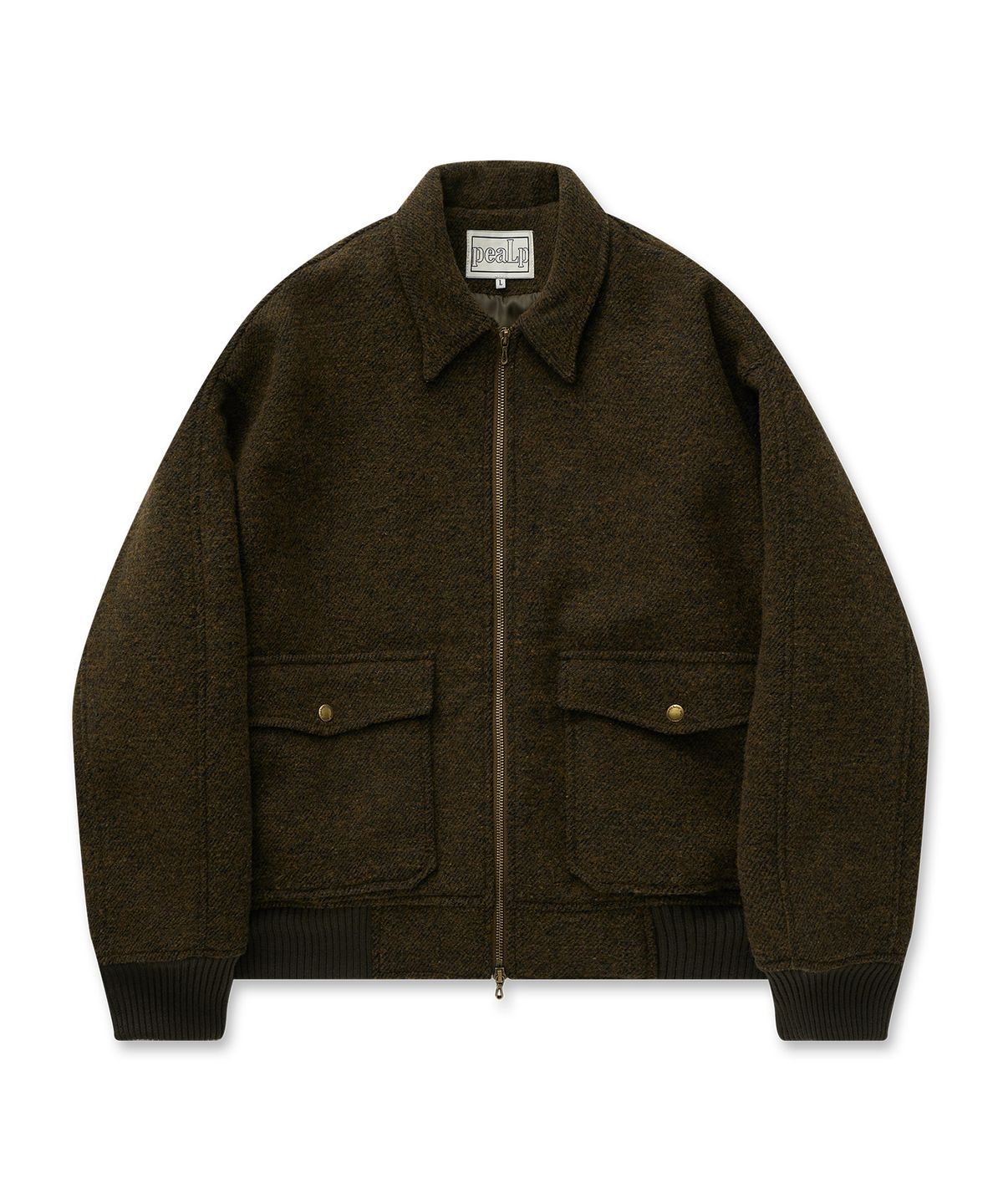 필프(PEALP) Heritage Wool Zip-Up Jumper 26(Brown)