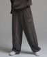 피그먼트 오버핏 와이드 스트링 조거 팬츠 - 그레이