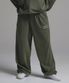 피그먼트 오버핏 와이드 스트링 조거 팬츠 - 카키