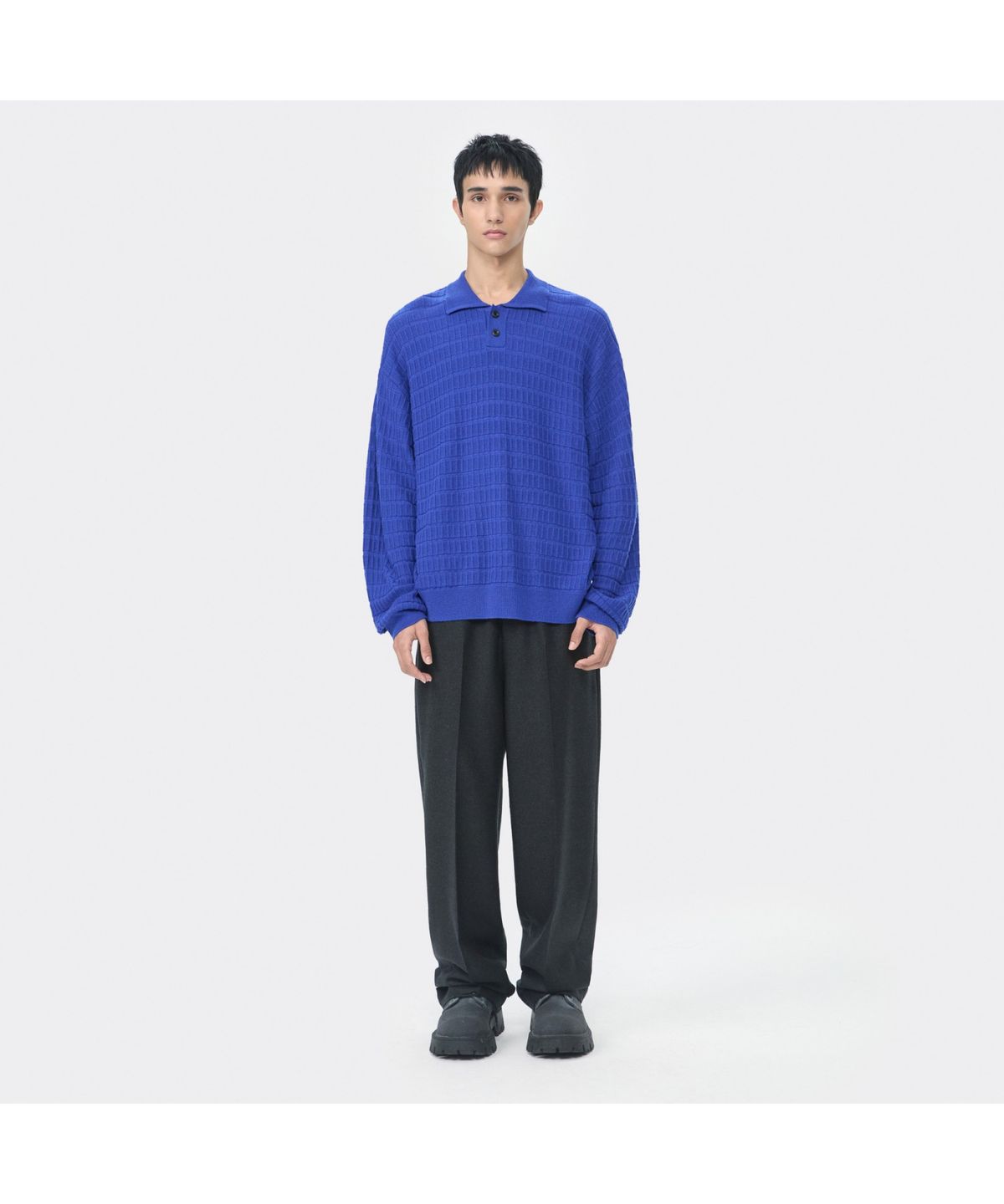 커스텀멜로우(CUSTOMELLOW) Grey Wide Fit Pants CWPAW25541GYD