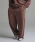 피그먼트 오버핏 와이드 스트링 조거 팬츠 - 모카브라운