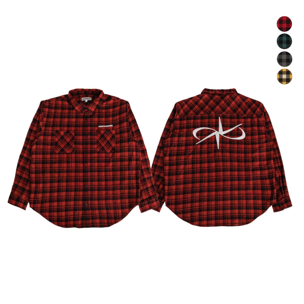 렙시멈(REPXIMUM) 백로고 컴포트 오버핏 플란넬셔츠 (4Colors)