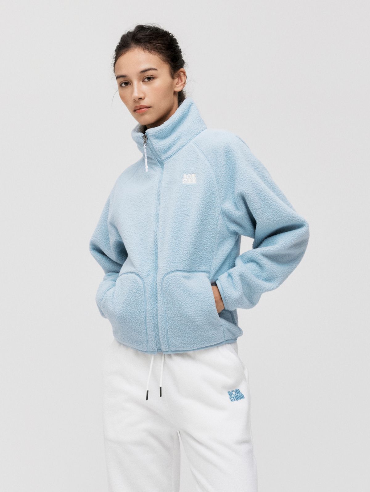골스튜디오(GOALSTUDIO) WS ESSENTIAL FLEECE JACKET-SKY BLUE