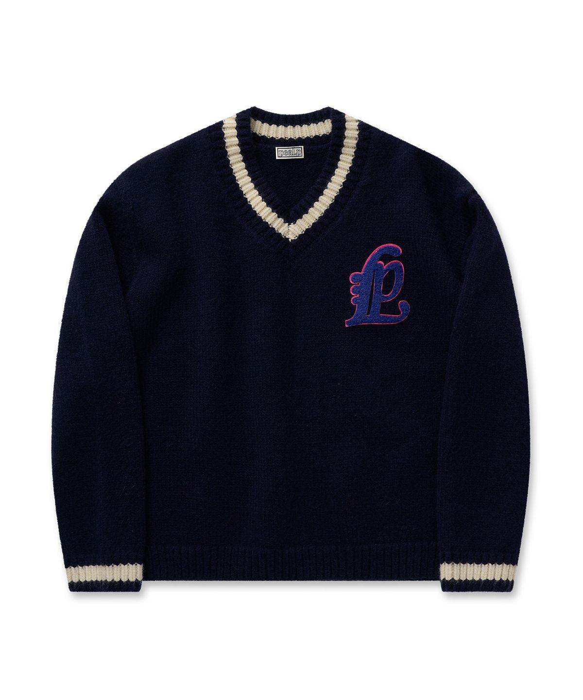 필프(PEALP) Varsity V-Neck Knit 29(Navy)
