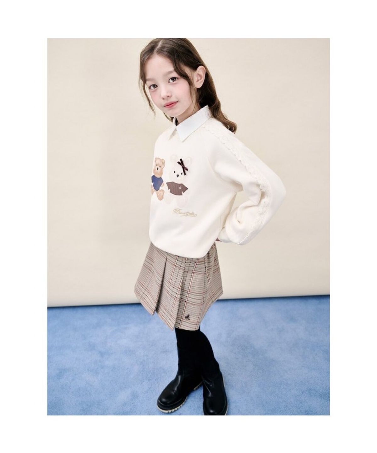 빈폴 키즈(BEANPOLE KIDS) 여아 럭키 애니멀즈 그래픽 포인트 스웨트 셔츠  아이보리 (BI5X41G020)