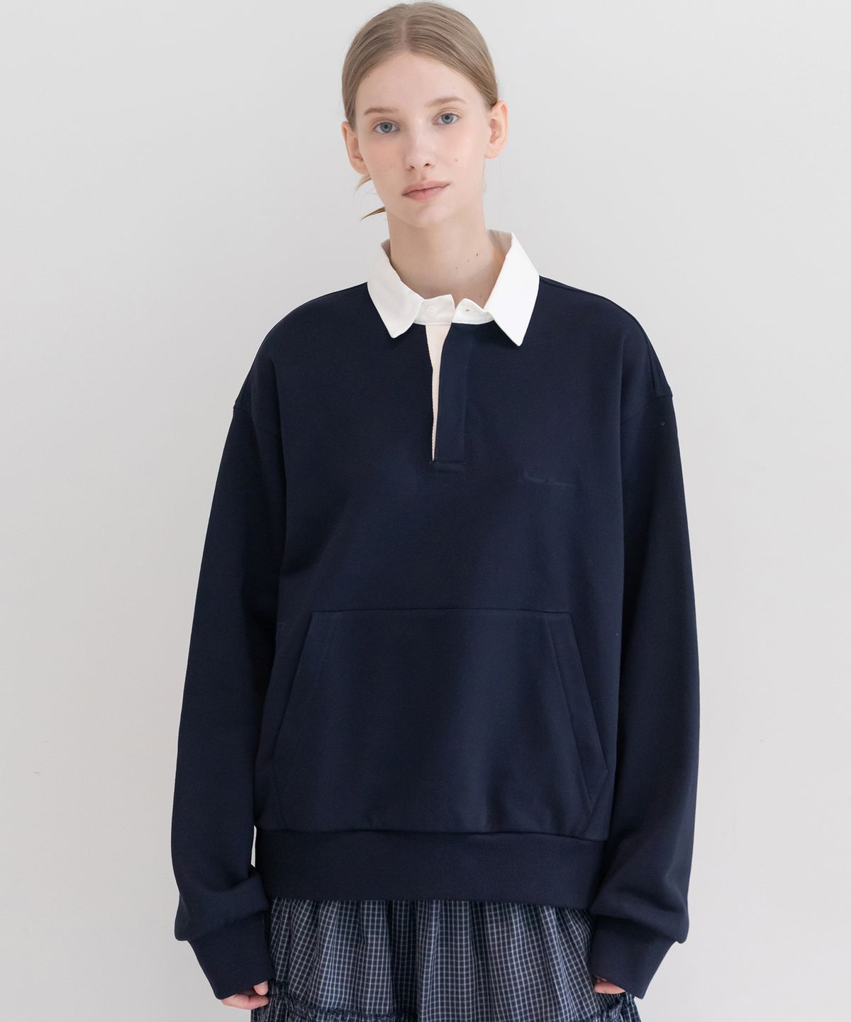 제이마크뉴욕(JMARKNEWYORK) Collar sweat shirt_Navy