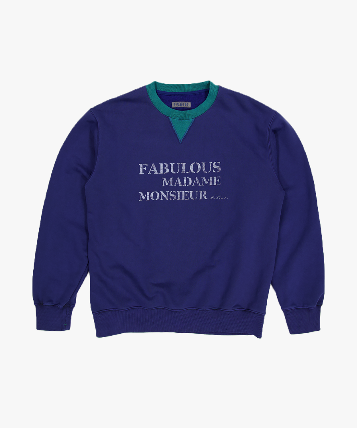 파버(FABEUR) FABEUR COLORBLOCK SWEATSHIRTS (COBALT)