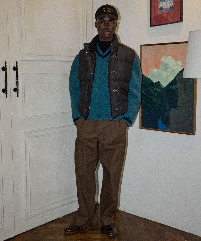 Washed Cotton Fatigue Pants 33(Brown)