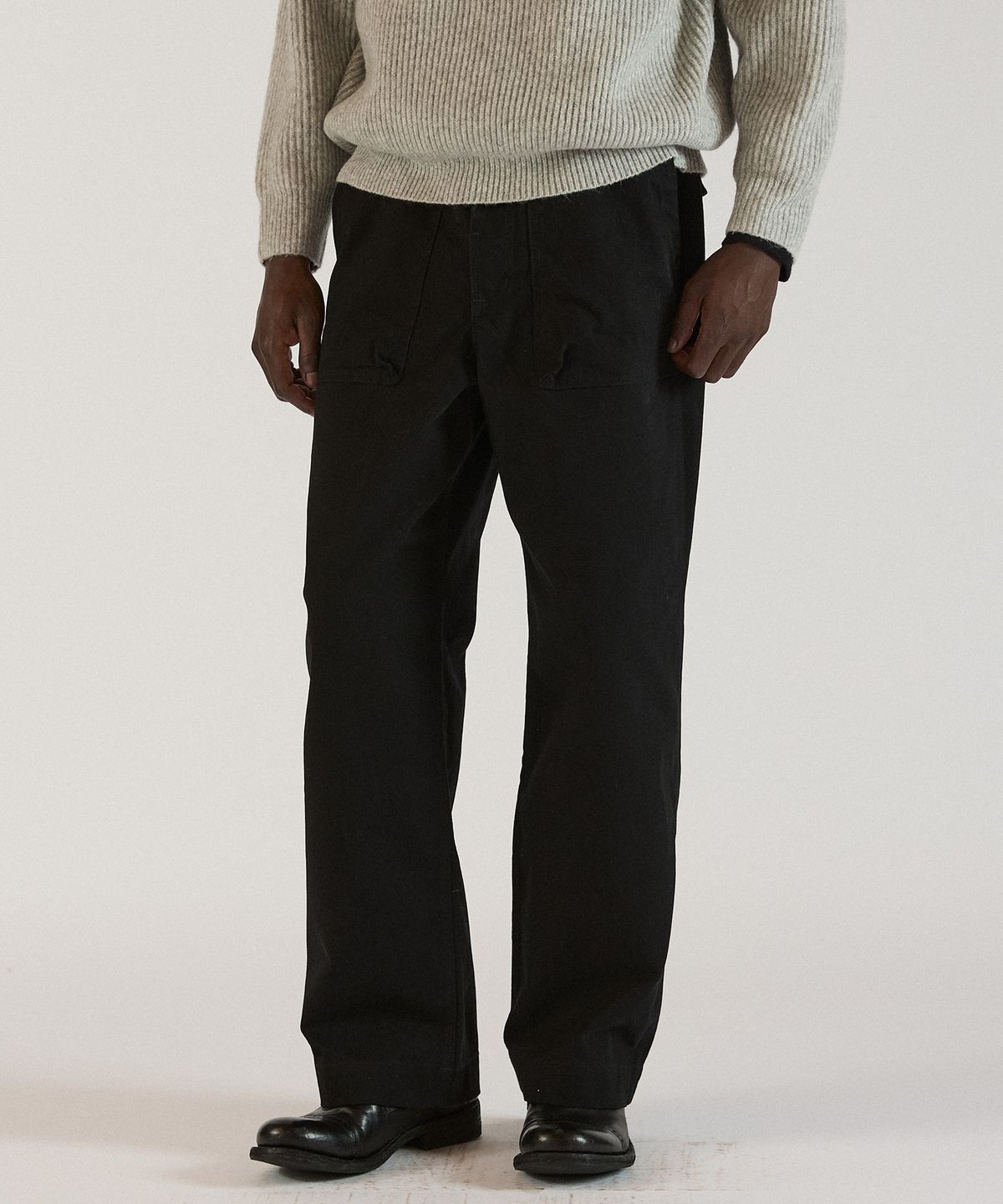 필프(PEALP) Washed Cotton Fatigue Pants 33(Black)