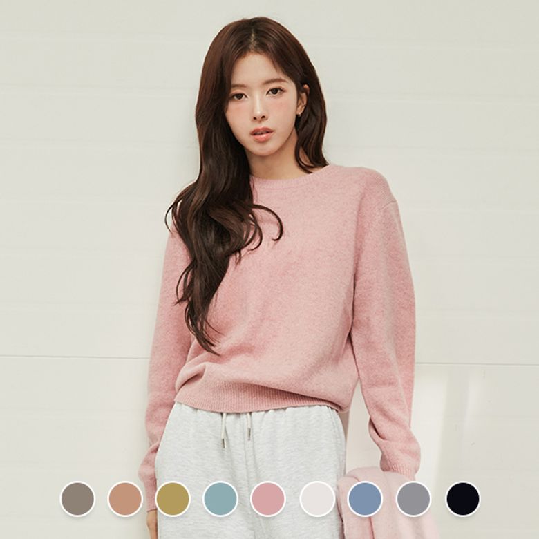 메리노울 크루넥 니트 스웨터 355917 [9color]