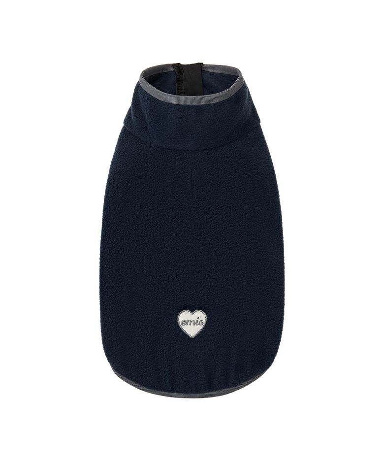 (PET) HEART WAPPEN ZIP UP FLEECE-NAVY
