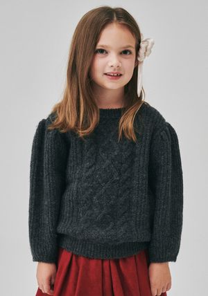 BZ64SW01GY 그레이 볼륨 니트 스웨터