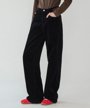 P3270 와이드 코듀로이 팬츠_Black