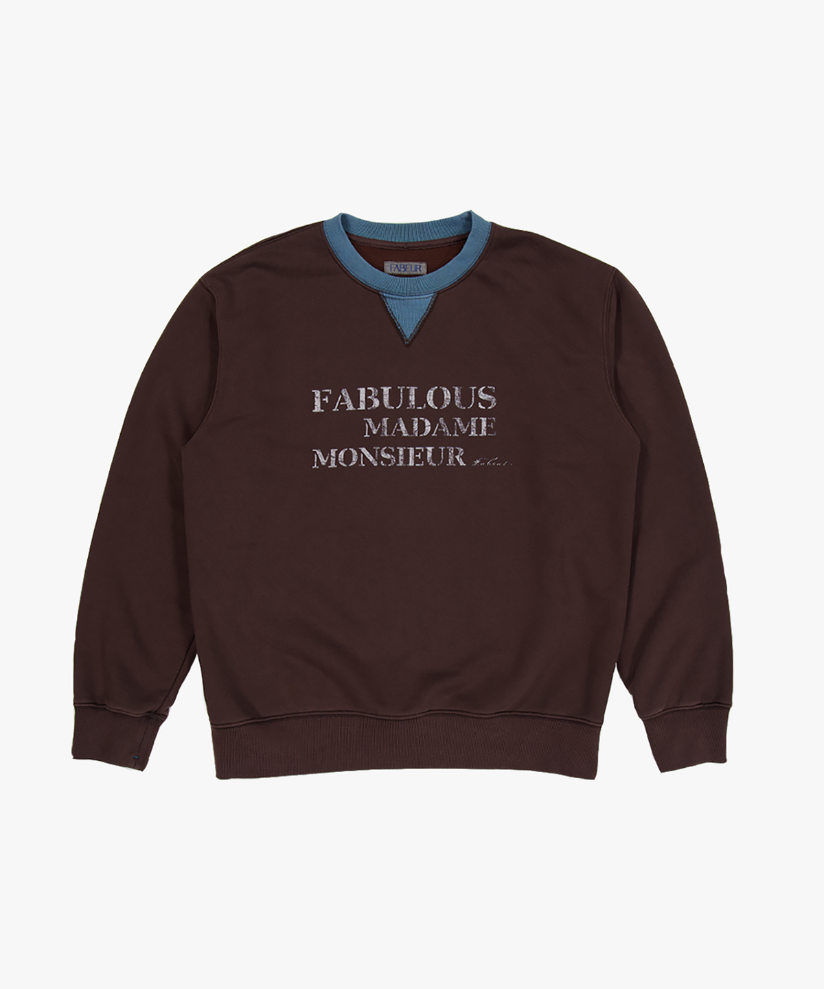 파버(FABEUR) FABEUR COLORBLOCK SWEATSHIRTS (BROWN)