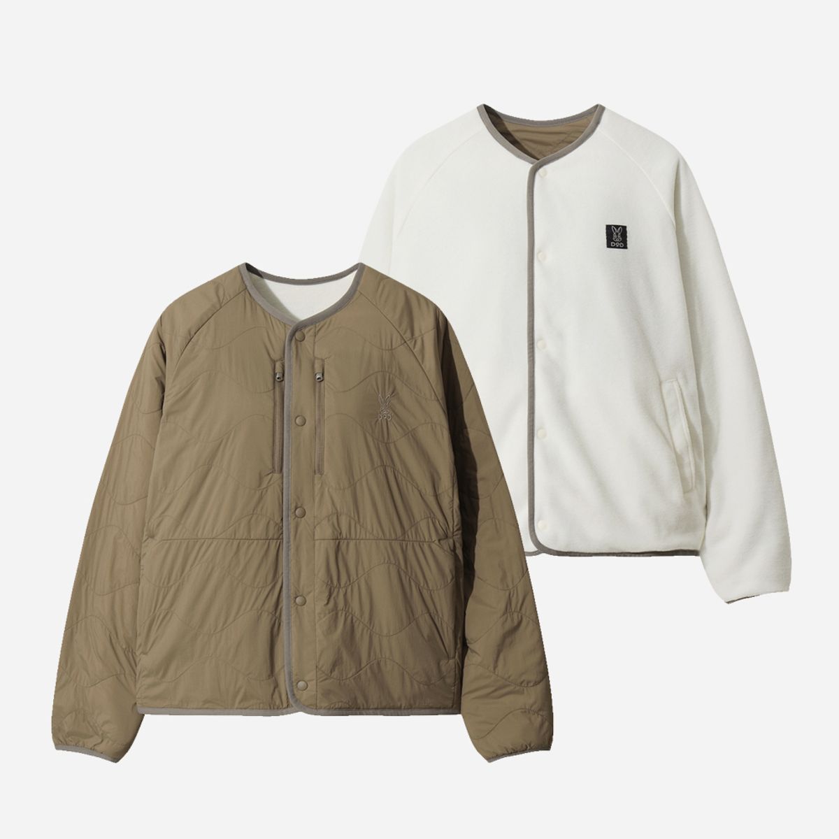 디오디(DOD) 여성) 리버웨이브 리버시블 퀼팅 자켓(DARK BEIGE)