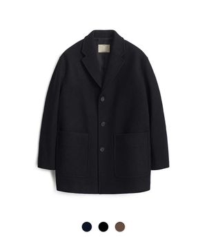 Melton Wool Half Coat - 3 Color