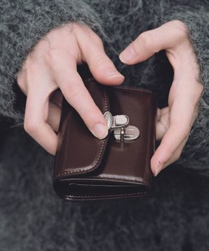 클라스프 반지갑 다크브라운