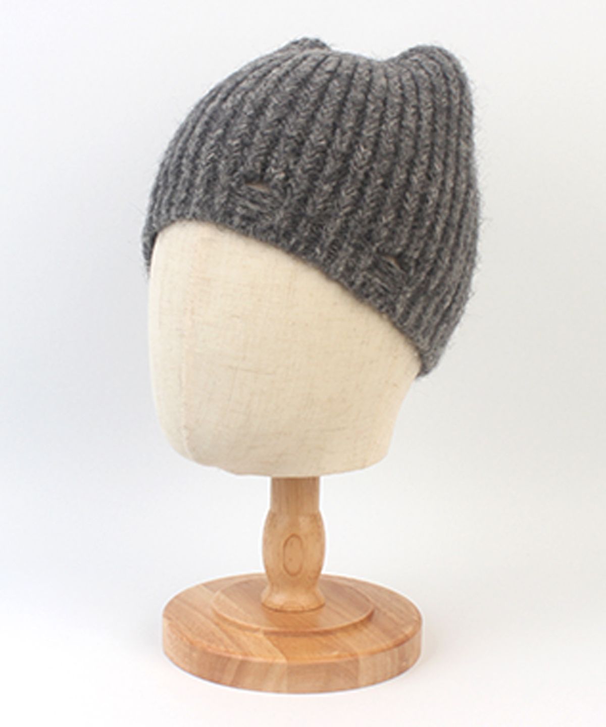 유니버셜 케미스트리(UNIVERSAL CHEMISTRY) Wool Cat Gray Damage Beanie 고양이비니