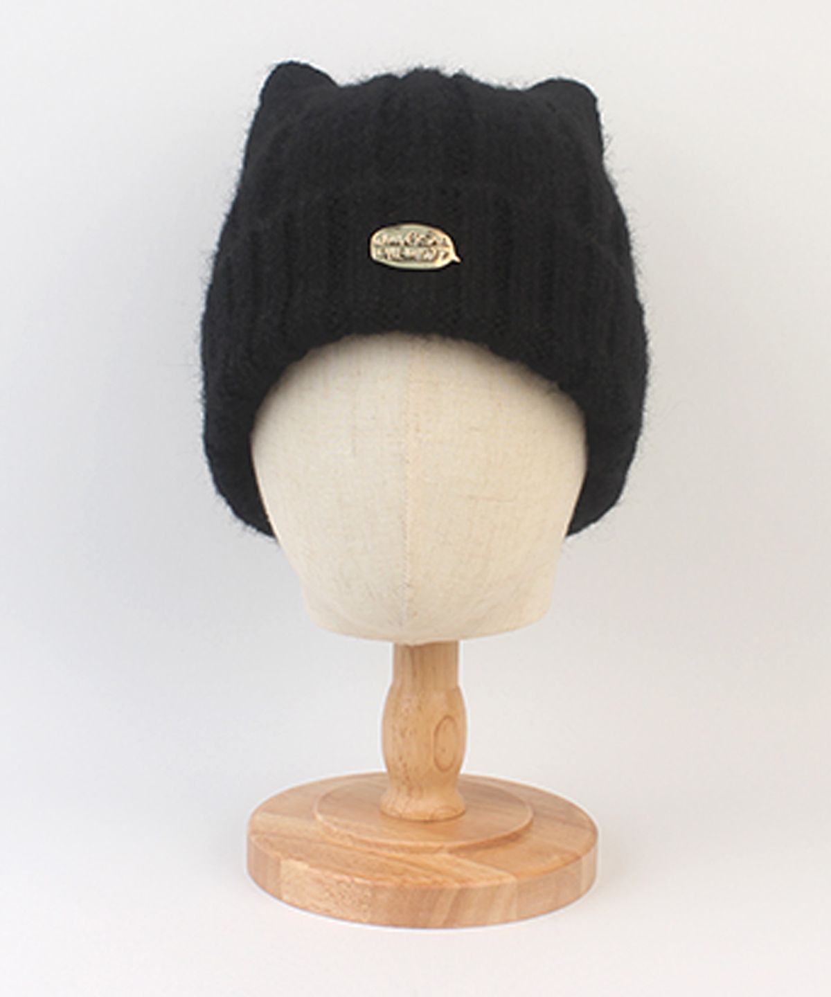 유니버셜 케미스트리(UNIVERSAL CHEMISTRY) Wool Cat Black Bubble Beanie 고양이비니