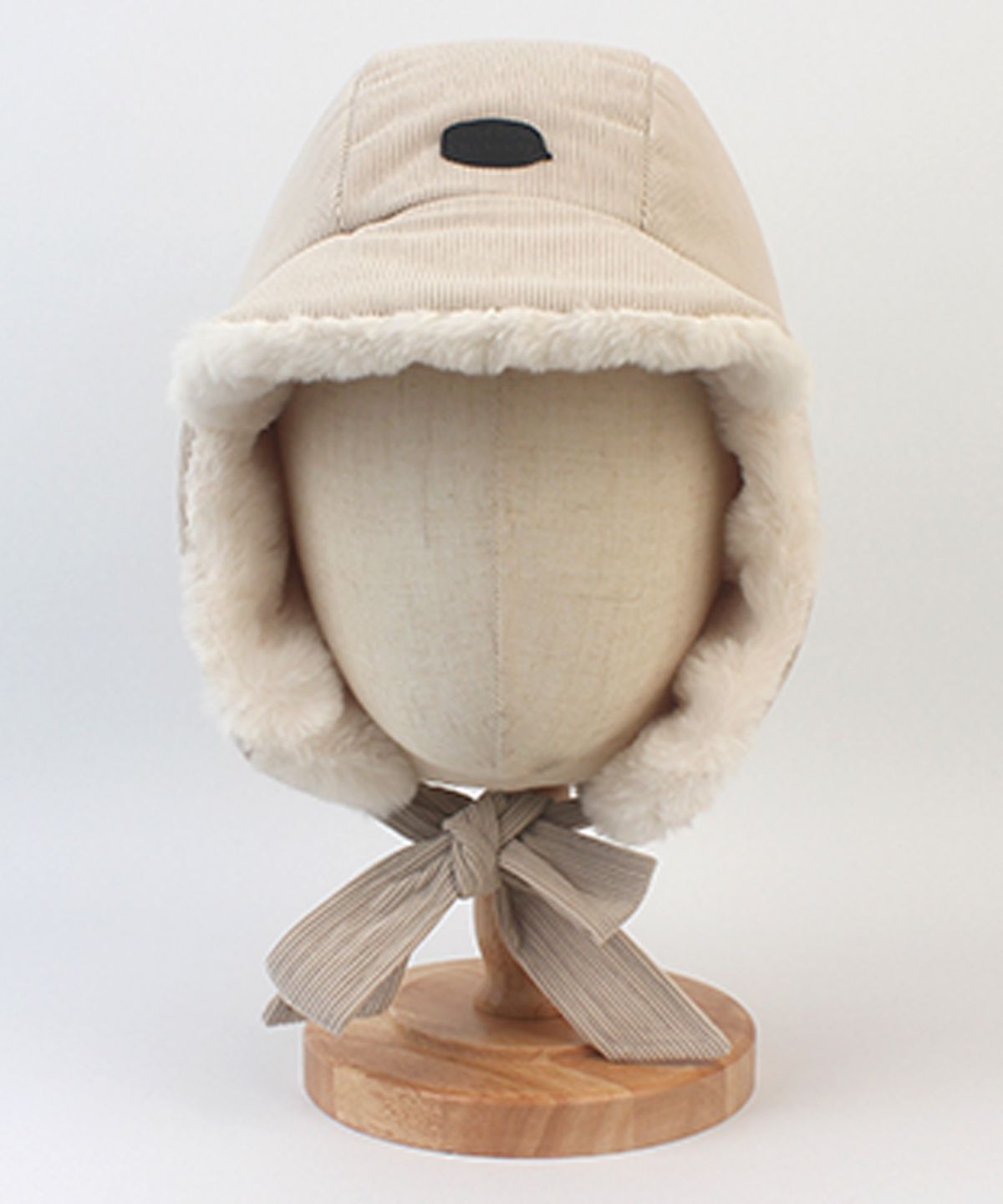 유니버셜 케미스트리(UNIVERSAL CHEMISTRY) Corduroy Fur Beige Balaclava 귀달이모자