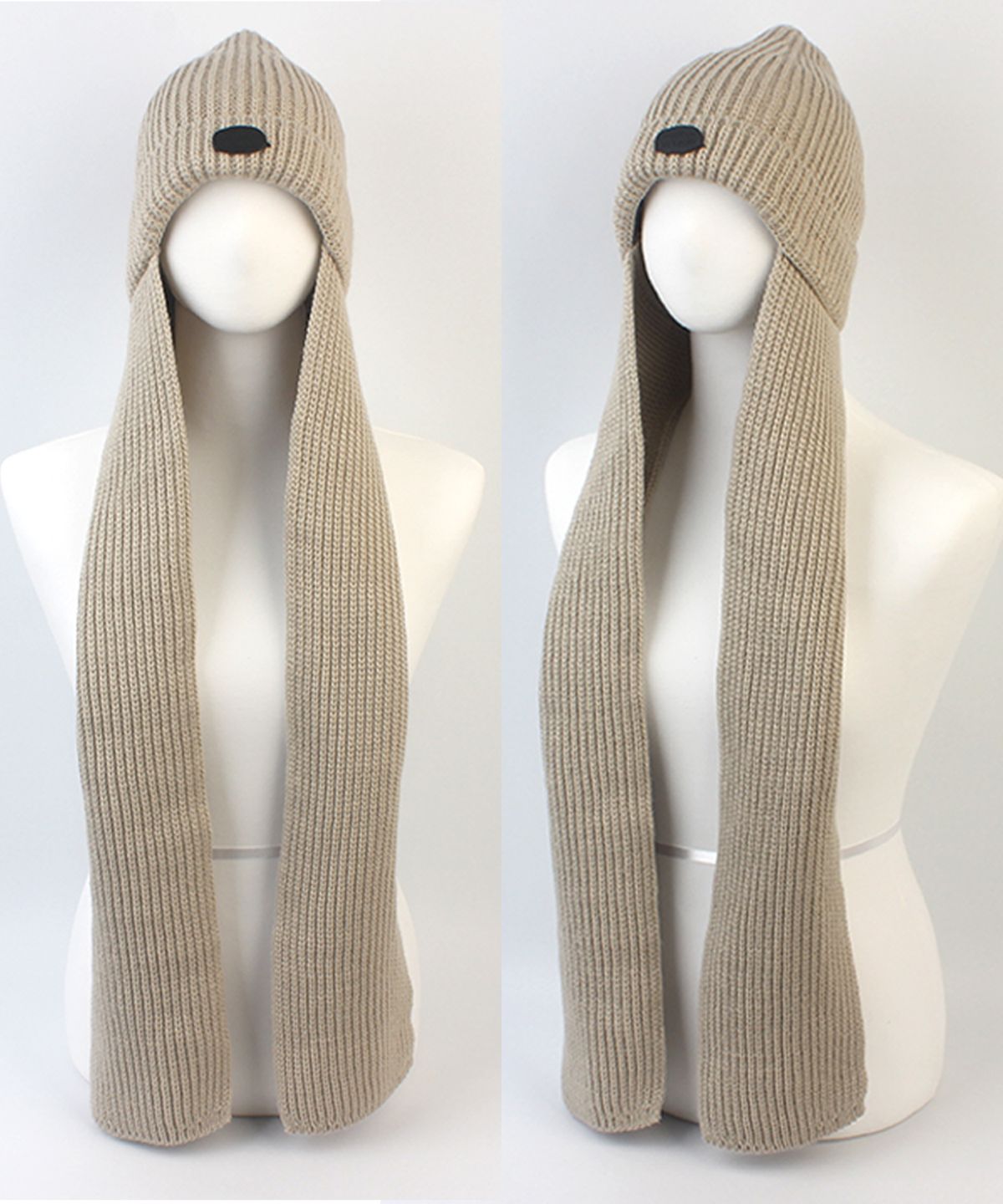 유니버셜 케미스트리(UNIVERSAL CHEMISTRY) Wool Beige Muffler Beanie 머플러비니