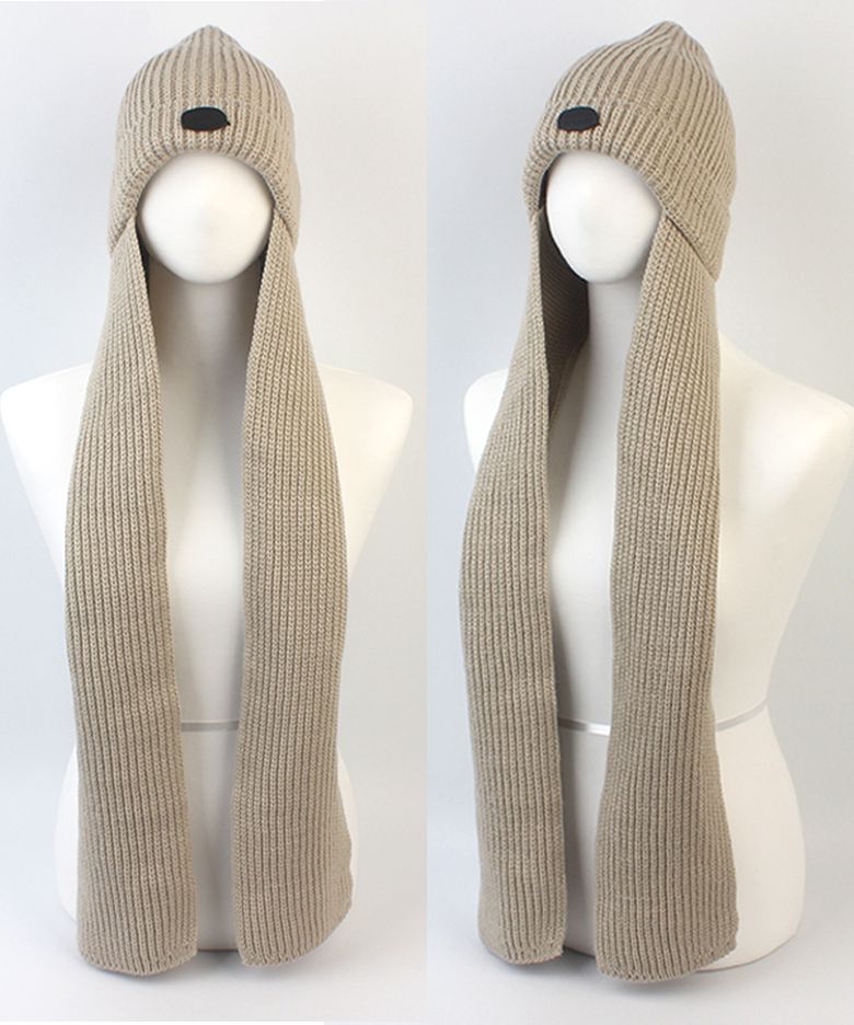 Wool Beige Muffler Beanie 머플러비니