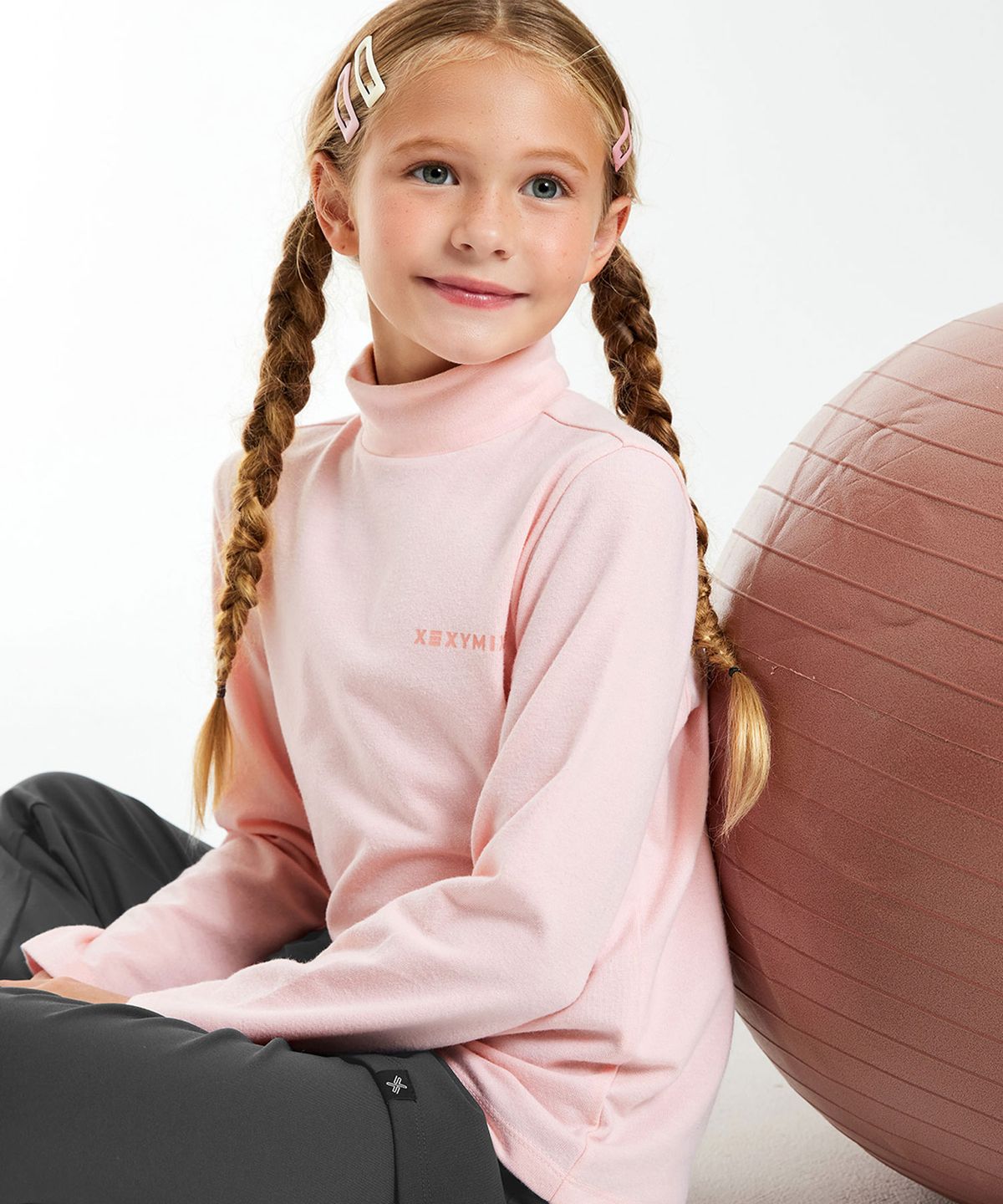 젝시믹스 키즈(XEXYMIX KIDS) 소프트 키즈 모크넥 롱슬리브 XUK4TL1305