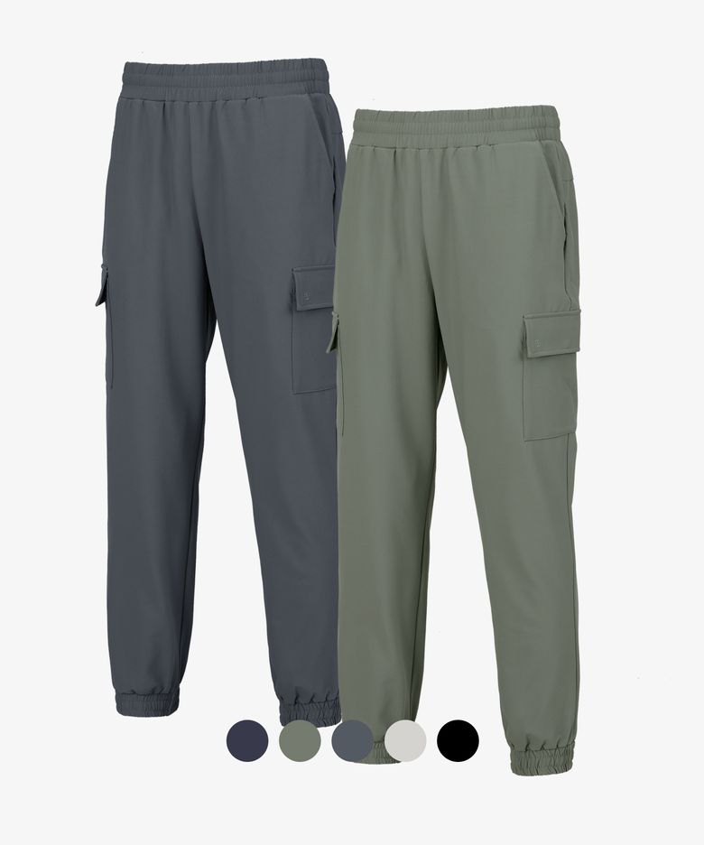 [2PACK] 데일리카고 남성 스트레치 기모 카고조거 팬츠 5 Colors