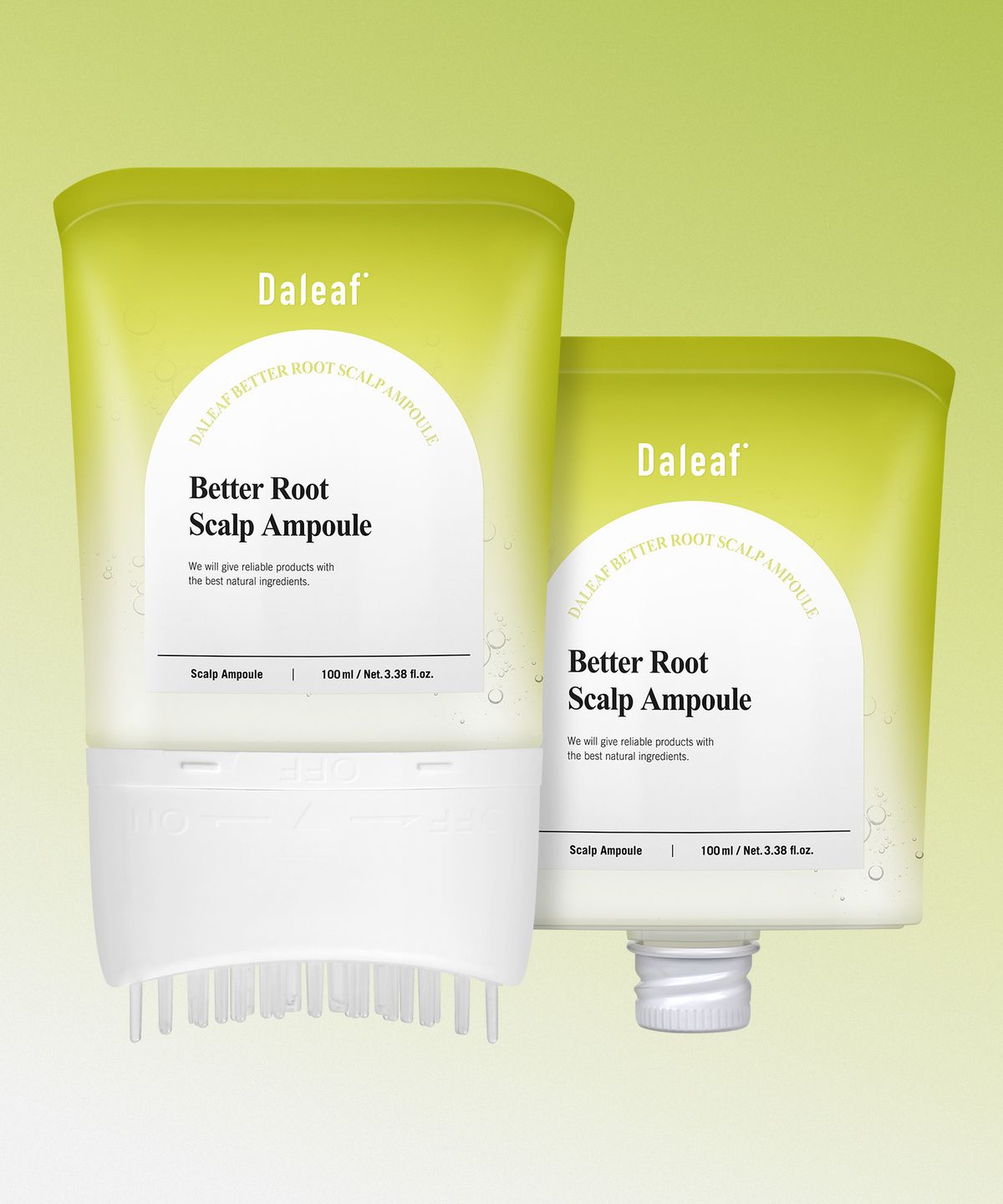 달리프(DALEAF) 베러루트 스칼프 탈모 앰플 본품 100ml+리필 PDRN 두피 쿨링 진정 브러쉬 마사지