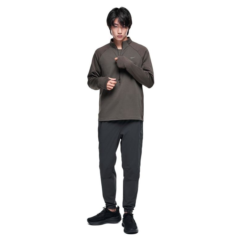 러닝 남성 우븐 기모 팬츠