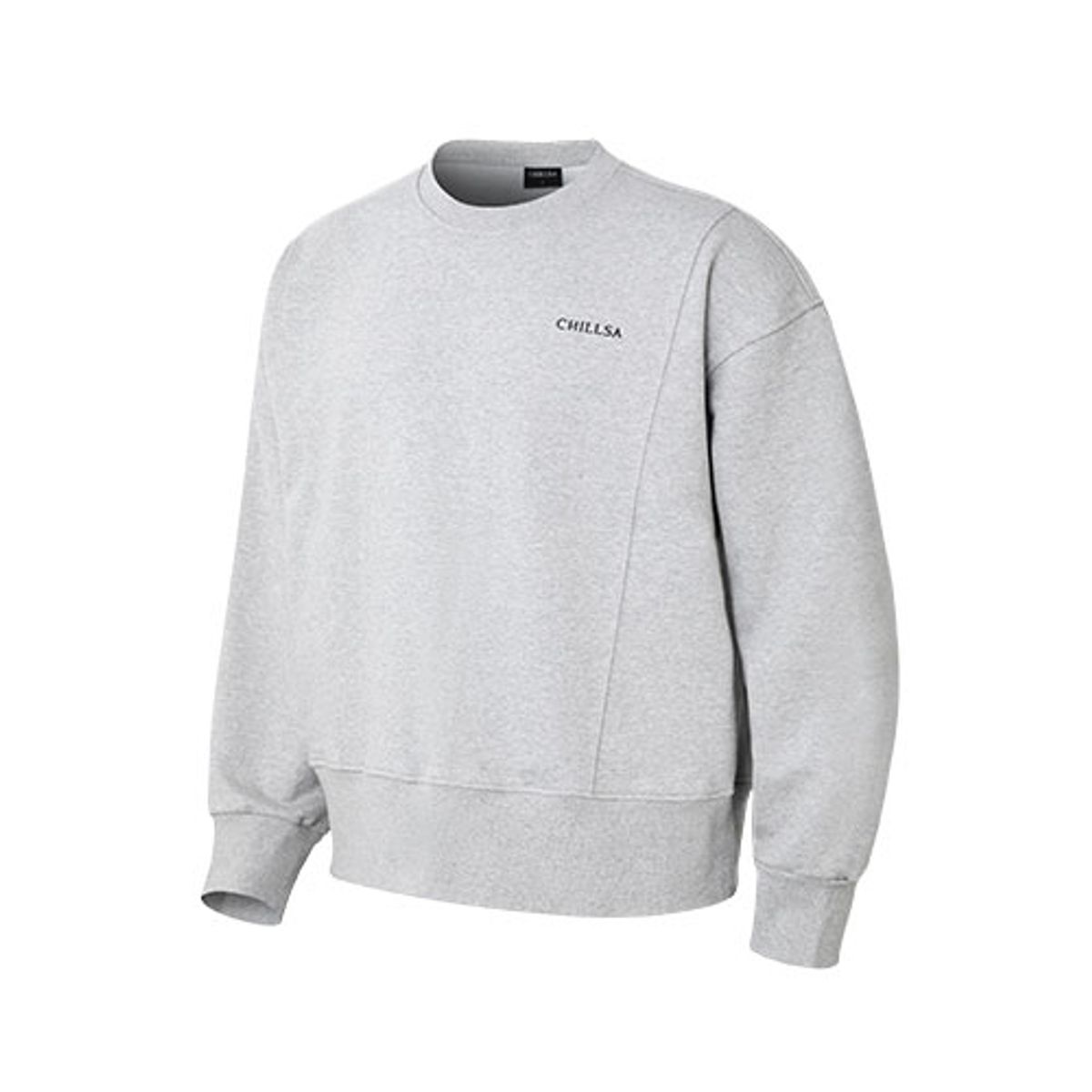 칠사(CHILLSA) 4-season Crop Sweatshirts_Melange Gray