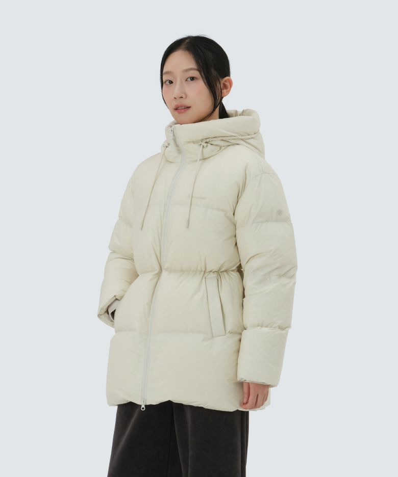 퍼피나 여성 중기장 헤비 다운 자켓 (S25WWFDJ23) Sand Beige