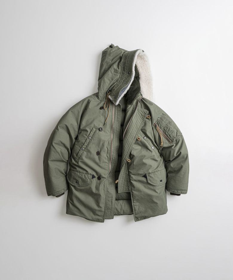 N3B DUCK DOWN MIL PARKA sage olive