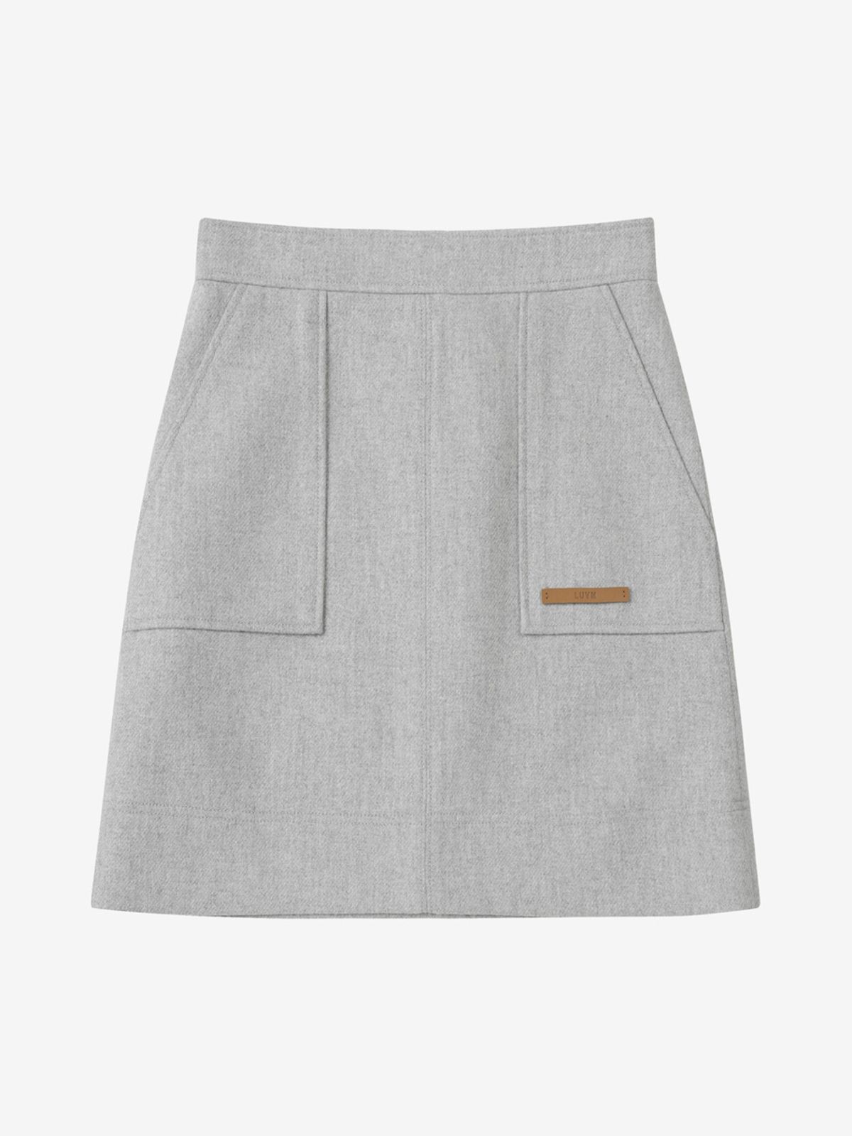 엘유브이엠(LUVM) CLASSIC WOOL SKIRT_MELANGE GRAY