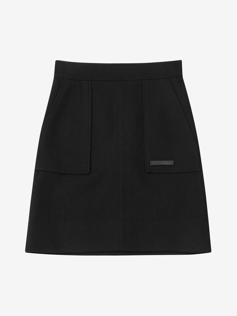 CLASSIC WOOL SKIRT_BLACK