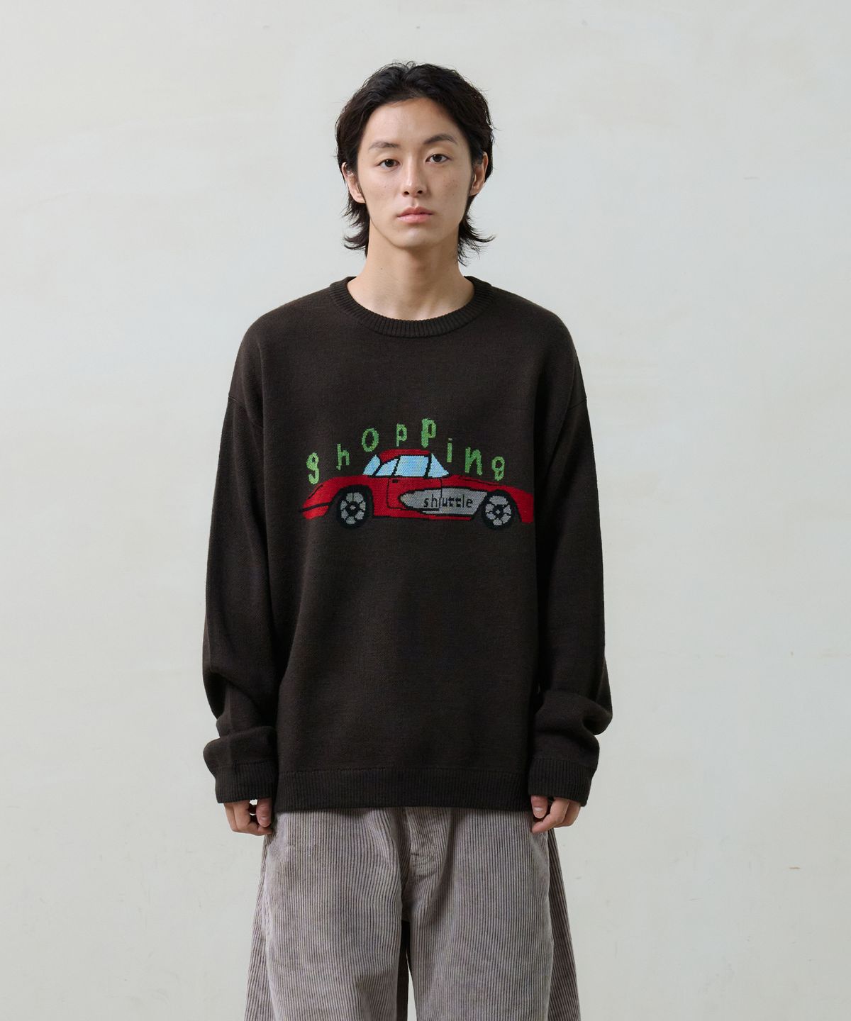 노운(NOUN) shopping car knit (dark brown)
