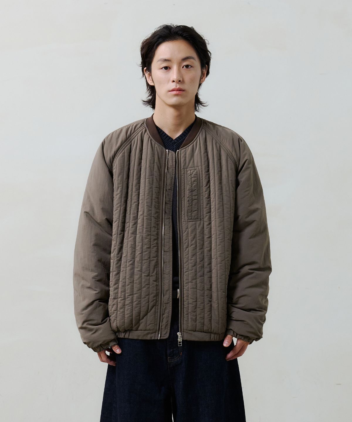 노운(NOUN) quilted jumper (taupe)