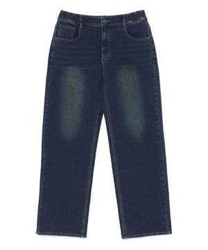 베이직 워싱 밴딩 세미 와이드 데님 팬츠 LP9DU965_DARK INDIGO
