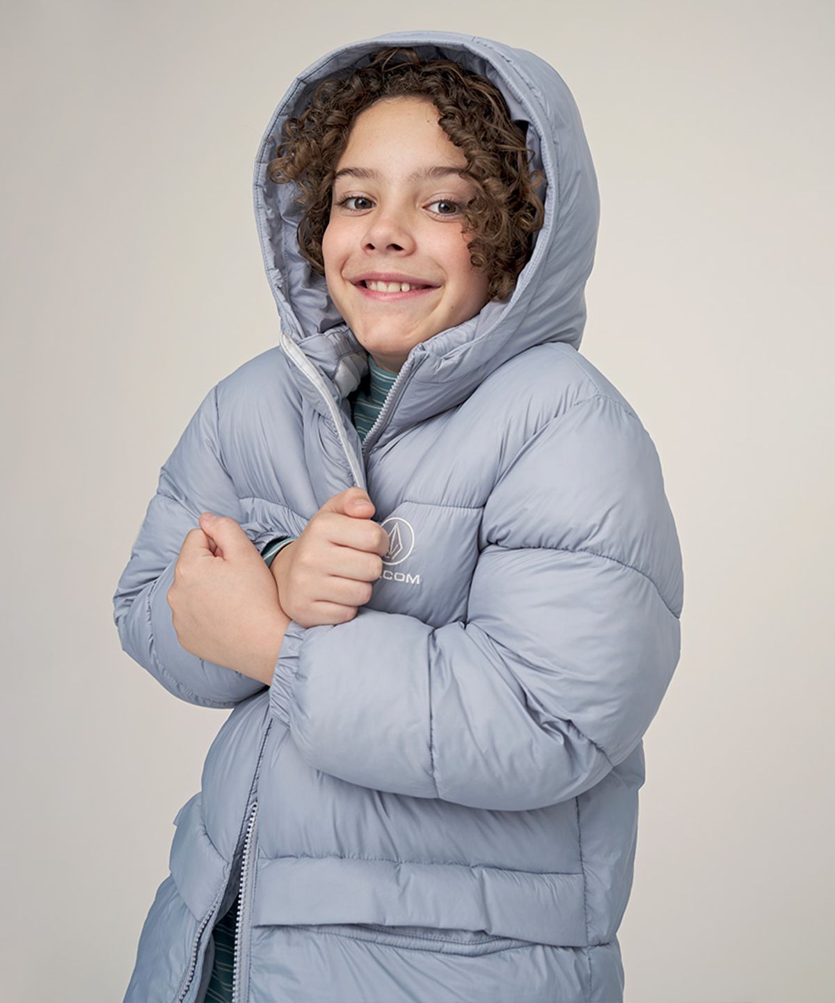 볼컴 키즈(VOLCOM KIDS) 포인트 후드 패딩 D5W008
