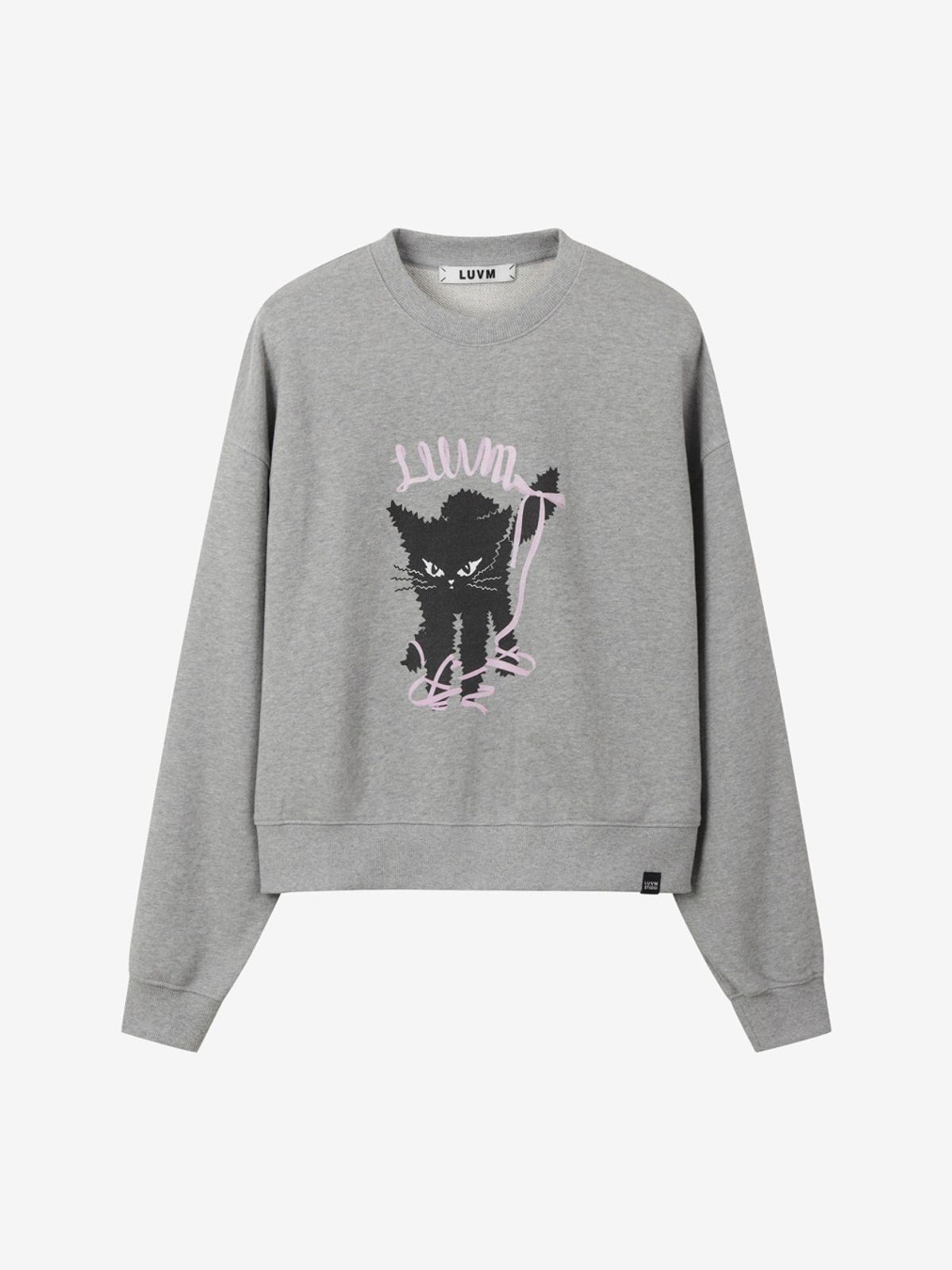 엘유브이엠(LUVM) RIBBON MITCHI SWEATSHIRTS_MELANGE GRAY