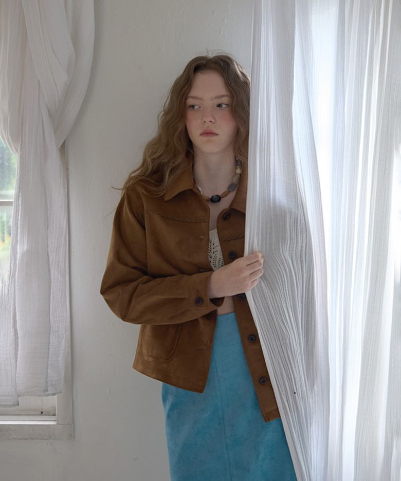 리븐 스웨이드 블루종 자켓_Riven Jacket_Camel