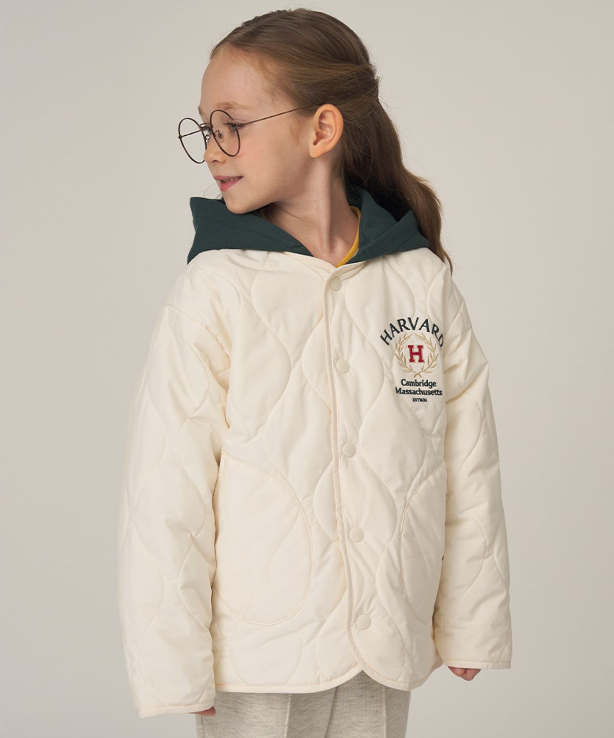 하버드 키즈(HARVARD KIDS) 데일리 물결 퀼티드 점퍼 B5F017