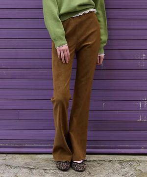 오브 스웨이드 밴딩 부츠컷 팬츠_Obe Pants